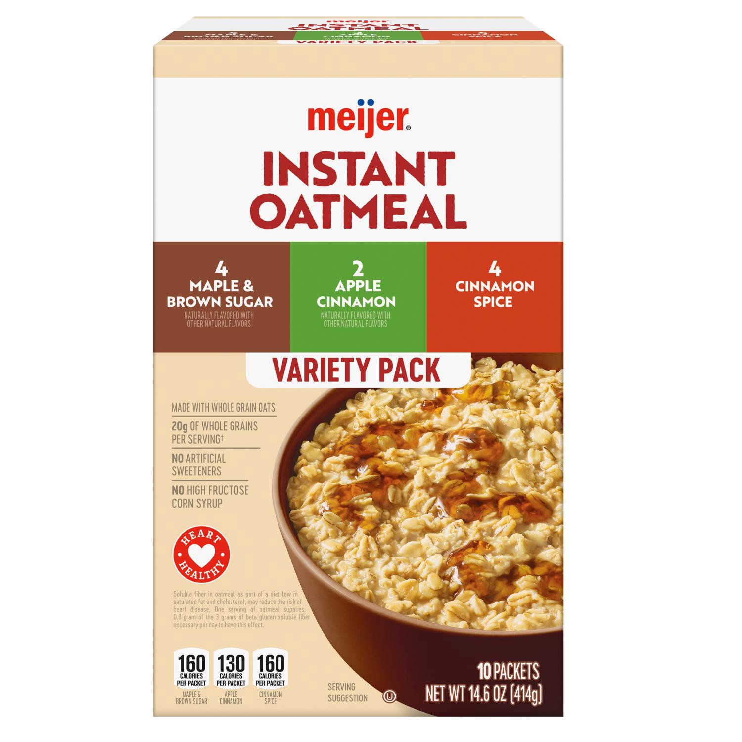 slide 1 of 8, Instant Oatmeal Variety Pack, 10 Count, 10 ct