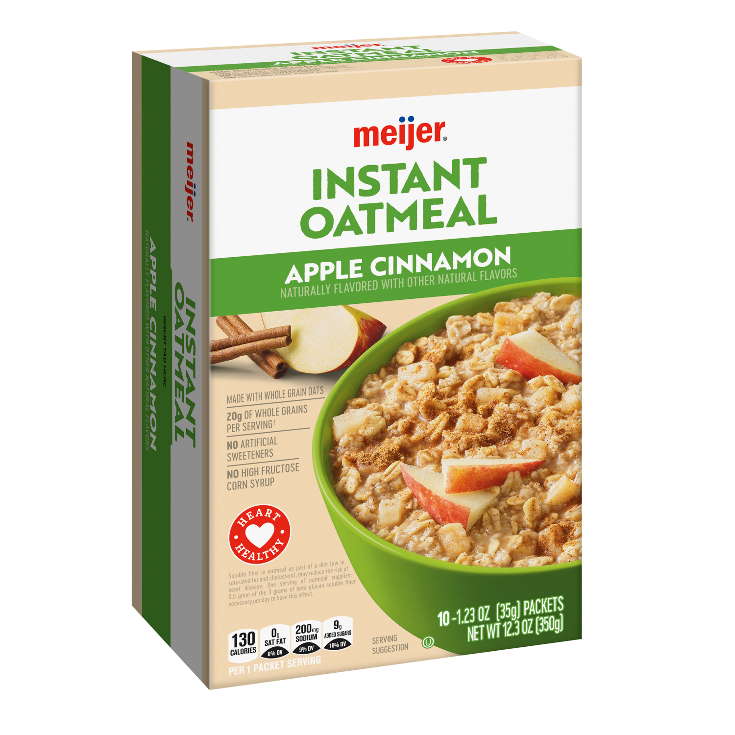 slide 6 of 8, Meijer Apples & Cinnamon Instant Oatmeal, 10 ct