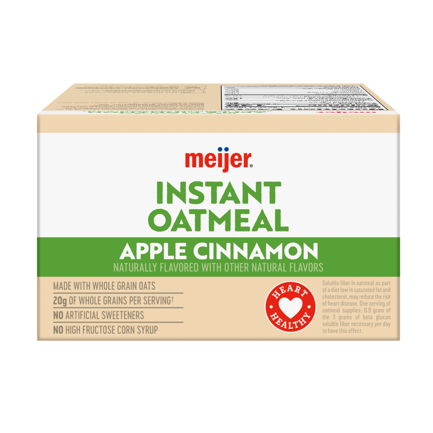 slide 8 of 8, Meijer Apples & Cinnamon Instant Oatmeal, 10 ct