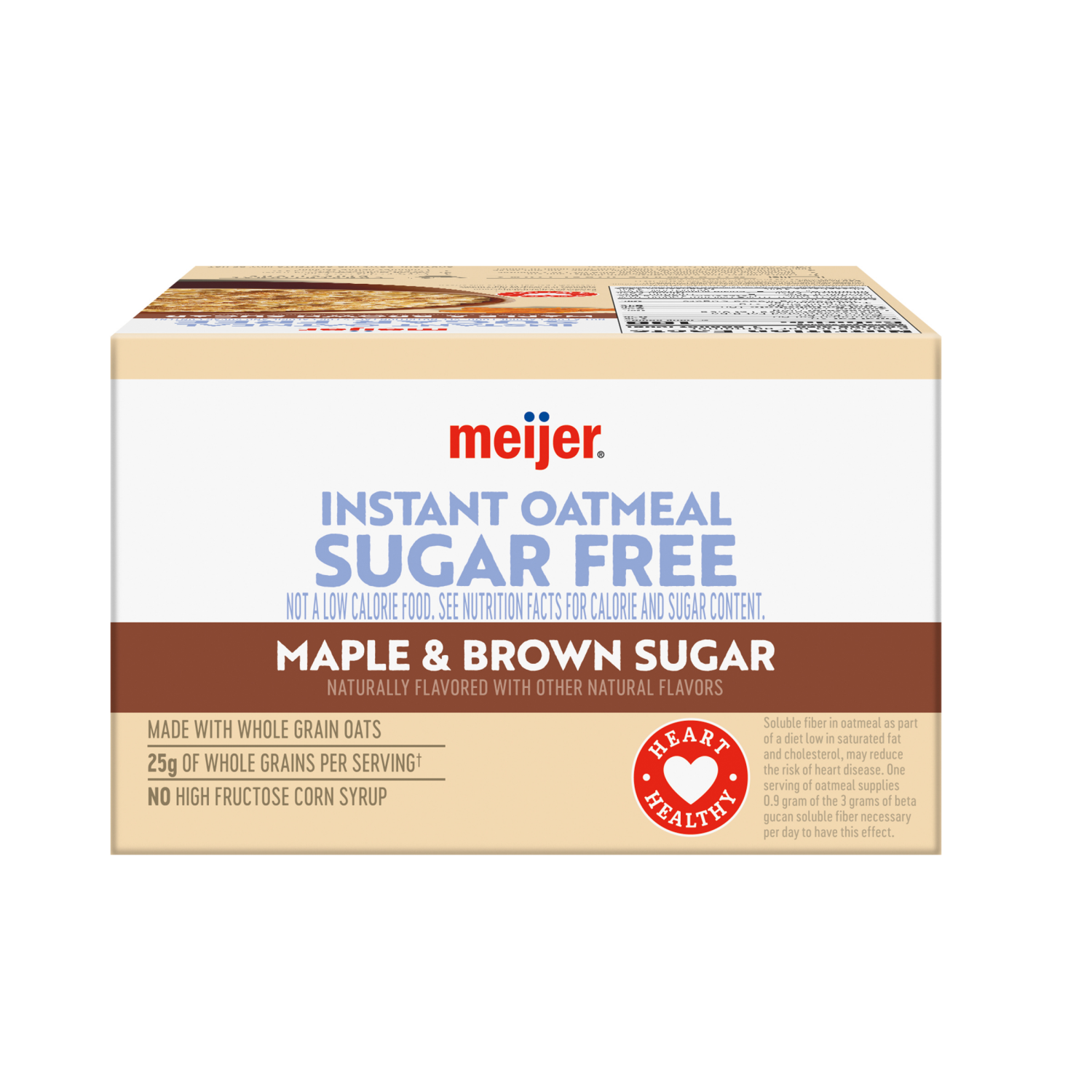 slide 8 of 8, Meijer Sugar Free Maple Brown Sugar Instant Oatmeal, 8 Count, 8 ct