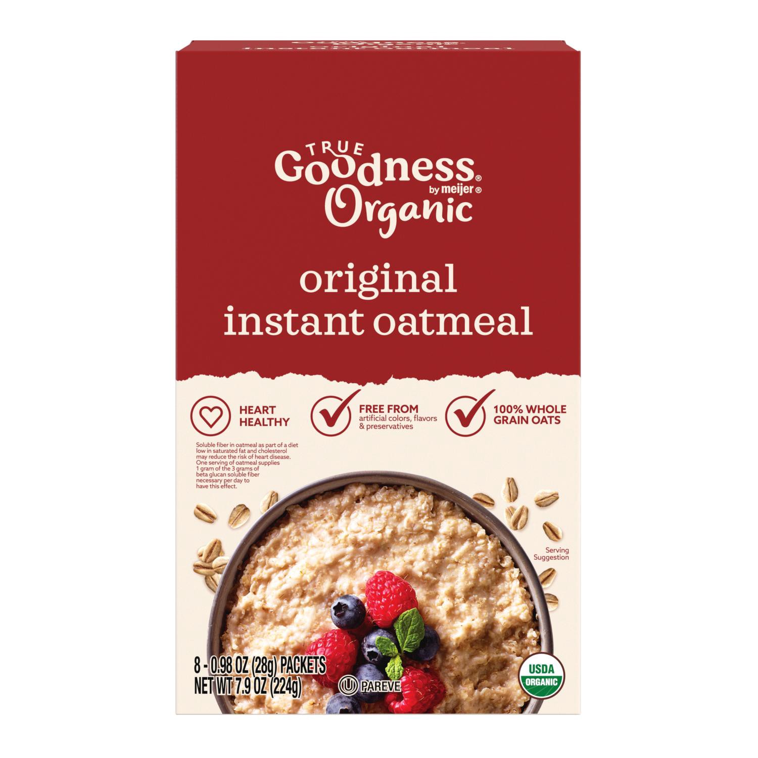 slide 1 of 6, Organic Original Instant Oatmeal, 8 Count, 8 ct
