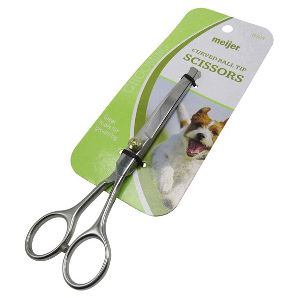 slide 12 of 13, Meijer Pet Curved Ball Tip Scissors, 1 ct