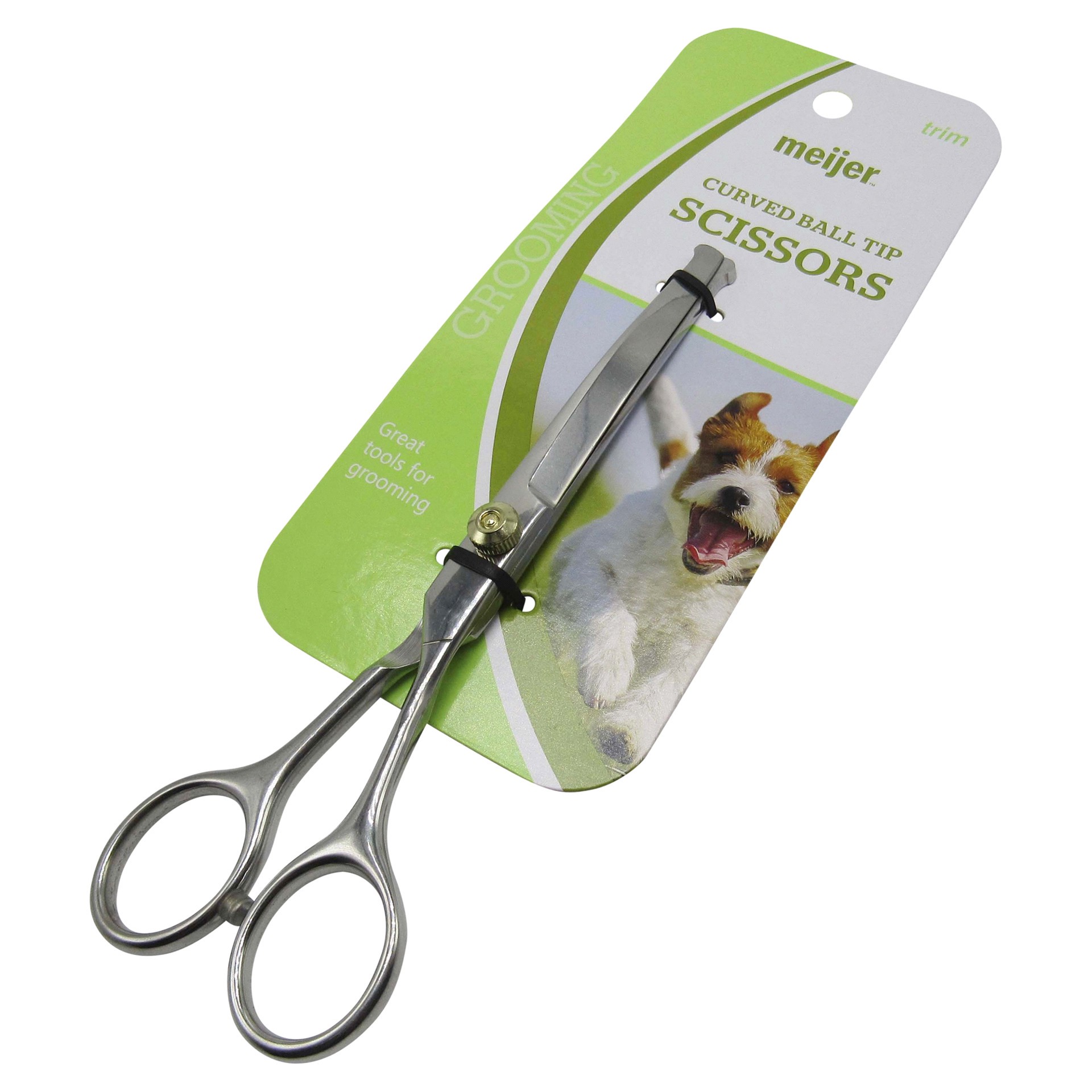 slide 13 of 13, Meijer Pet Curved Ball Tip Scissors, 1 ct