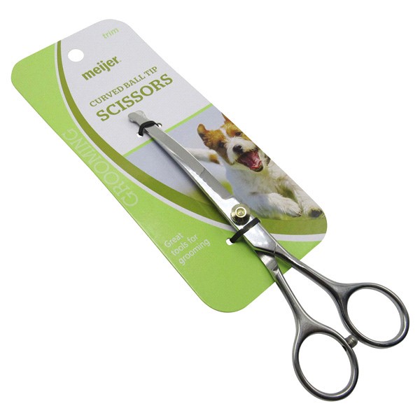slide 4 of 13, Meijer Pet Curved Ball Tip Scissors, 1 ct