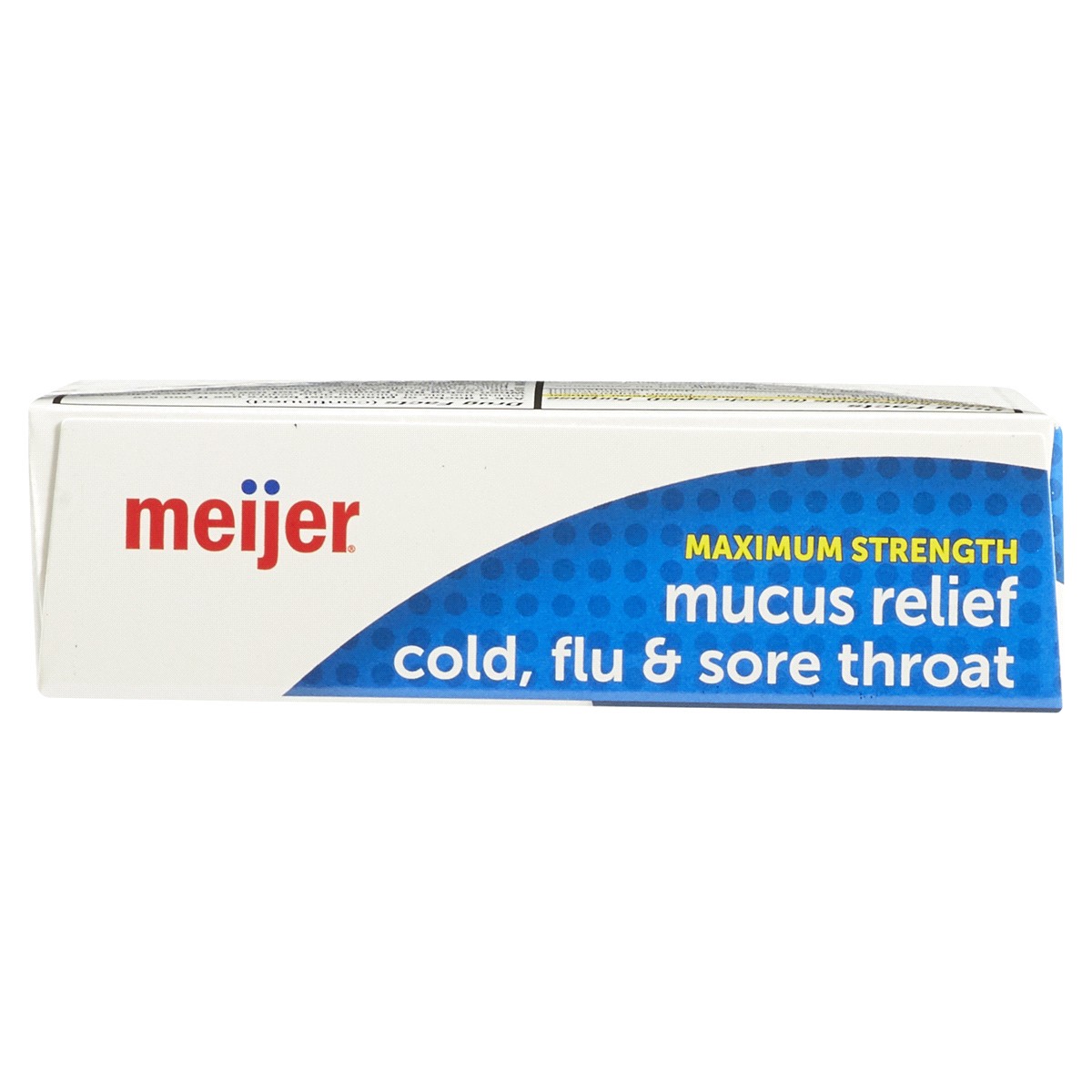 slide 23 of 29, Meijer Mucus Relief Cold, Flu & Sore Throat, 20 Caplets, 20 ct