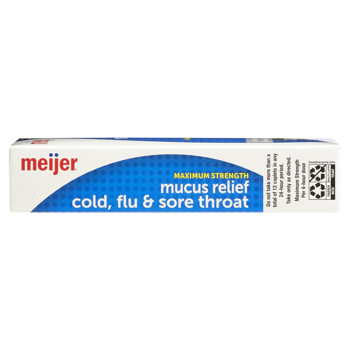 slide 27 of 29, Meijer Mucus Relief Cold, Flu & Sore Throat, 20 Caplets, 20 ct