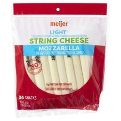 Meijer Light Mozzarella String Cheese - 20 oz