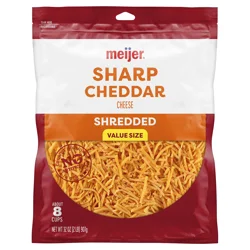 Meijer Shredded Sharp Cheddar Cheese - 32 oz