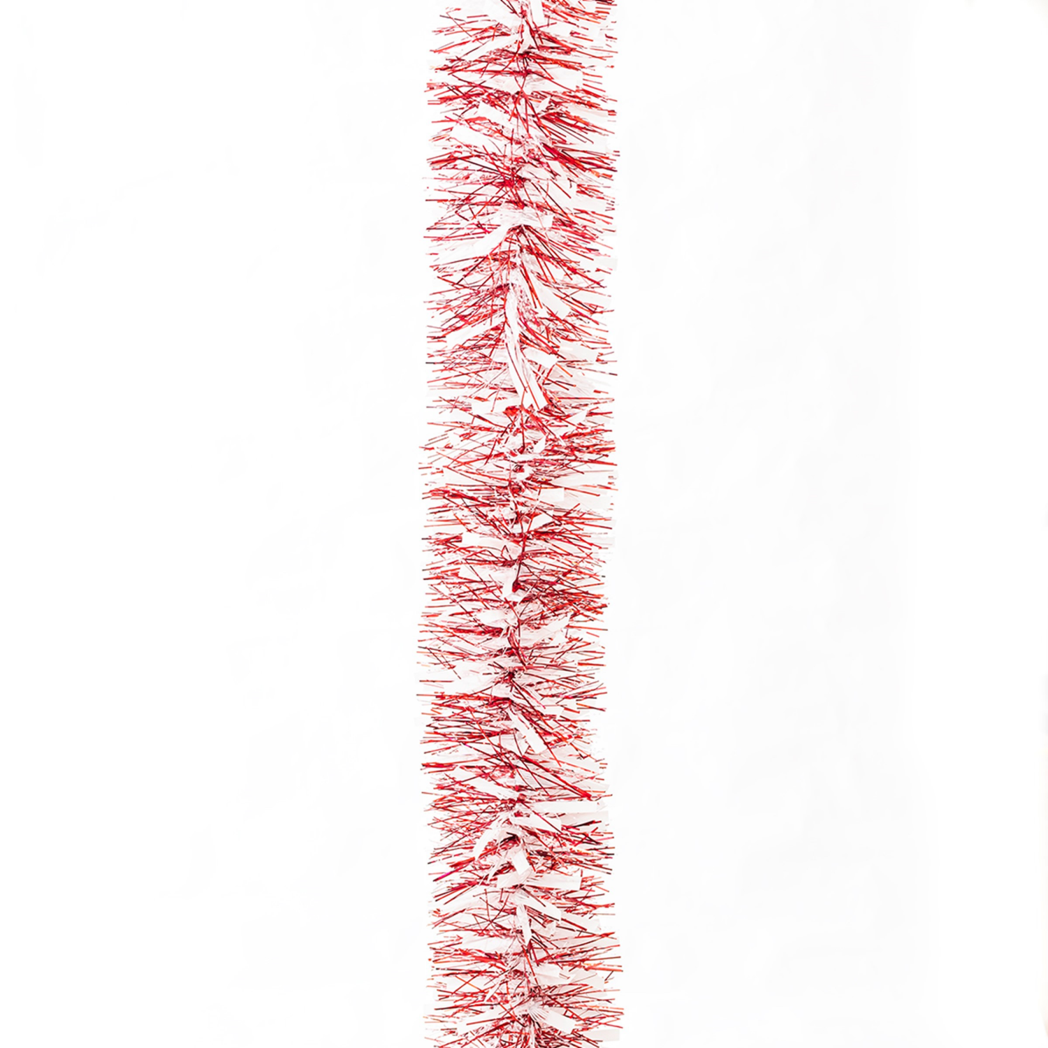 slide 2 of 2, December Home Garland Wide Cut, White/Red/Snowstorm, 1 ct