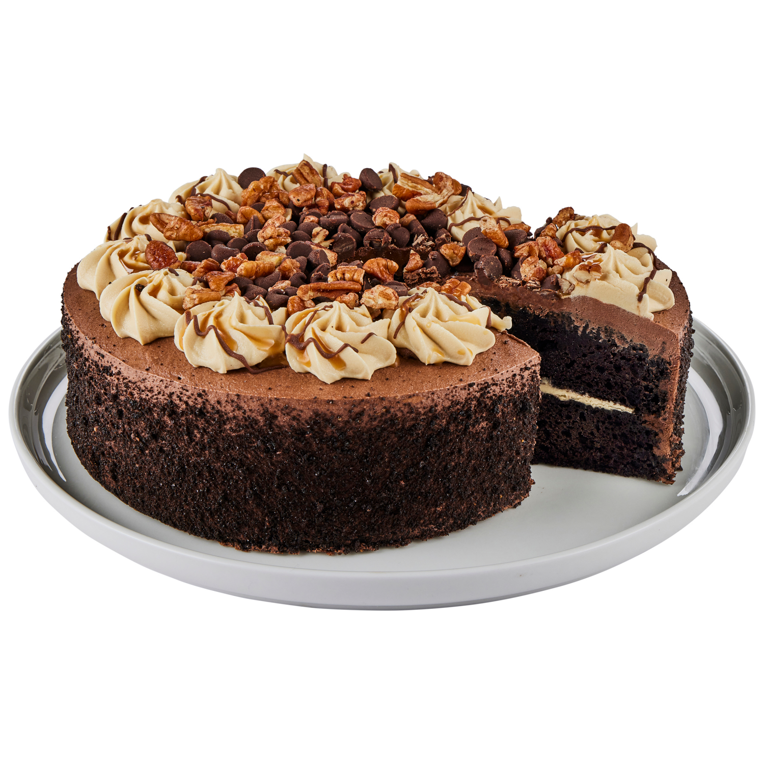 slide 3 of 3, Fresh from Meijer 8" Double layer Turtle Cake, 31.5 oz., 31.5 oz