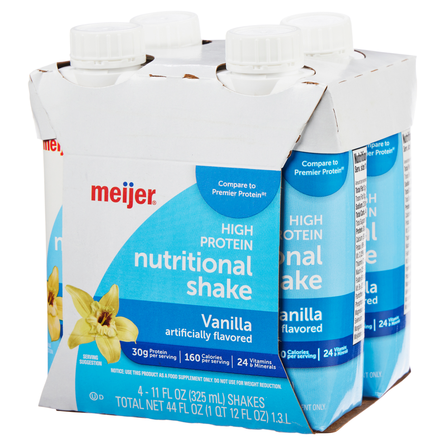 slide 4 of 5, Meijer High Performance Protein Shake - Vanilla, 4 ct; 11 oz