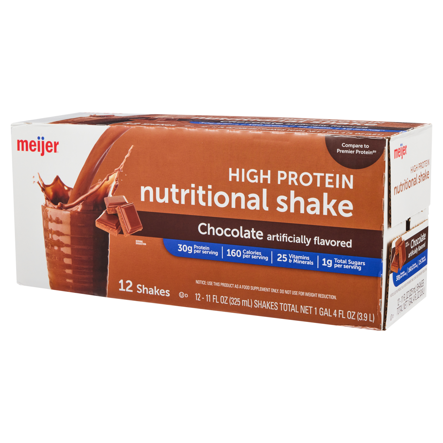 slide 3 of 3, Meijer High Performance Protein Shake - Chocolate, 12 ct; 11 oz