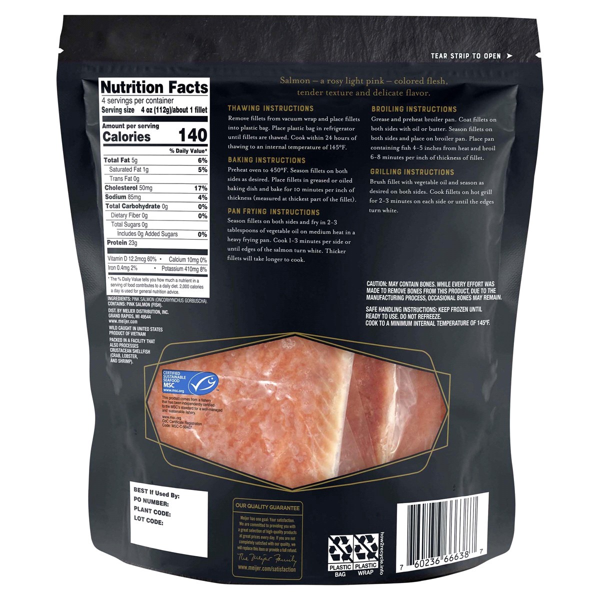 slide 2 of 2, Frederiks by Meijer Wild Caught Pink Salmon Fillets, 16 oz, 16 oz