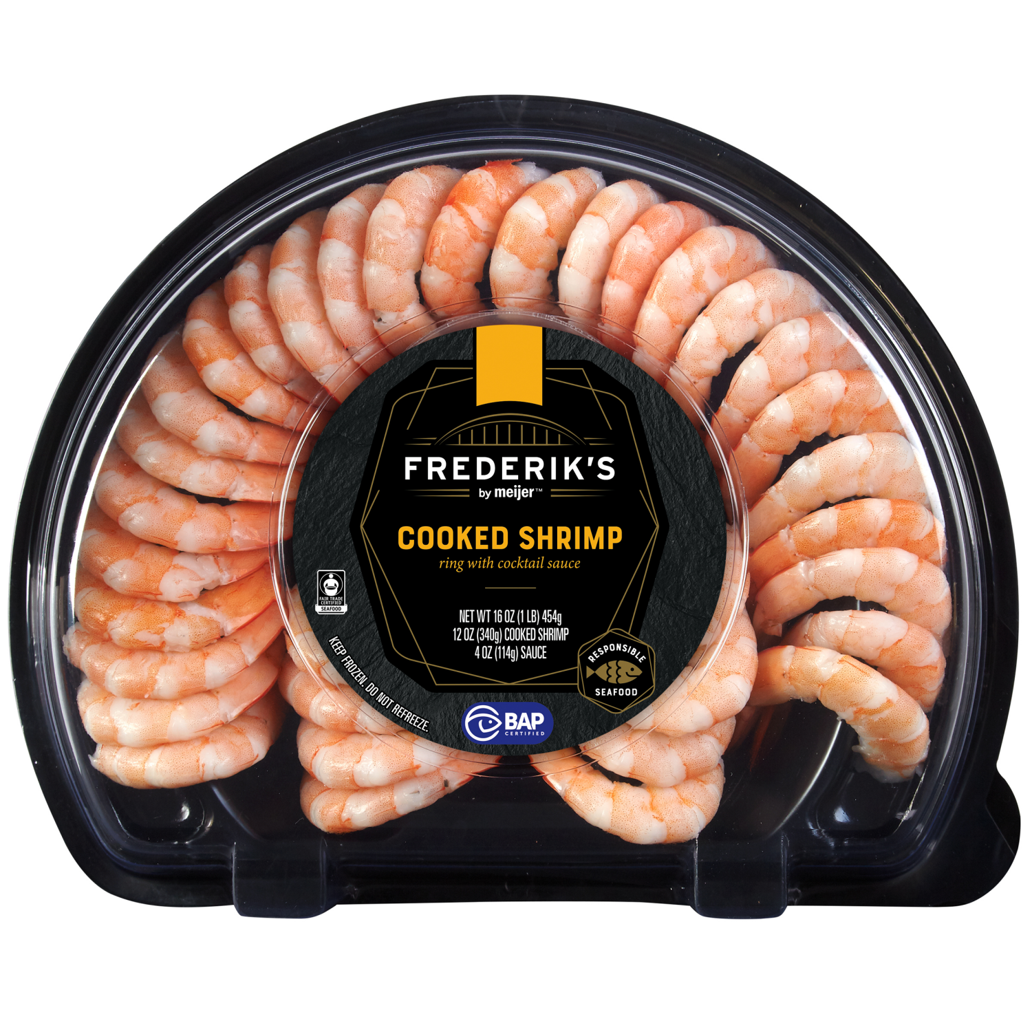 slide 1 of 3, FREDERIKS BY MEIJER Frederik's by Meijer Cooked Shrimp Ring, 16 oz, 16 oz
