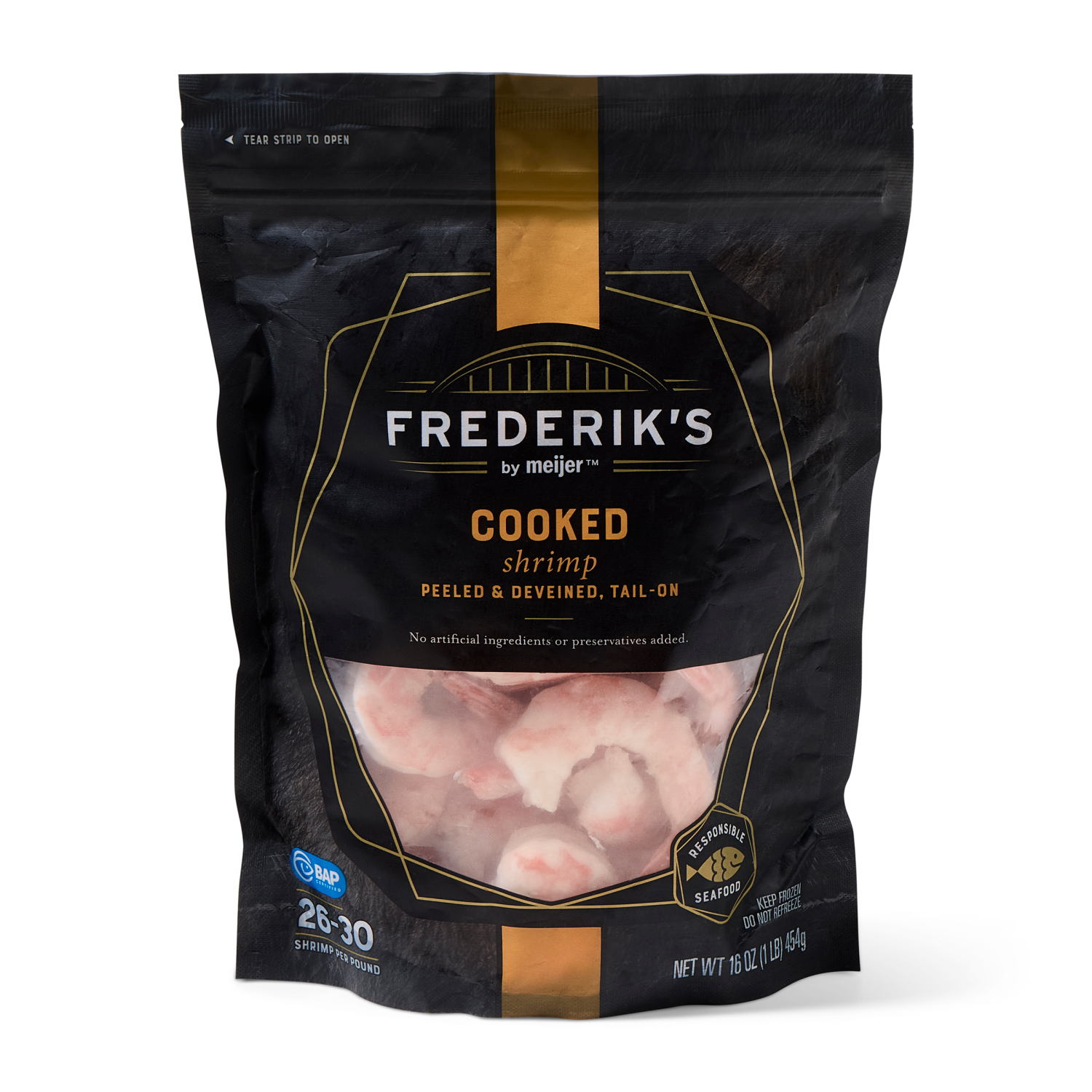 slide 1 of 3, Frederiks by Meijer 26/30 Cooked Shrimp, 16 oz, 16 oz