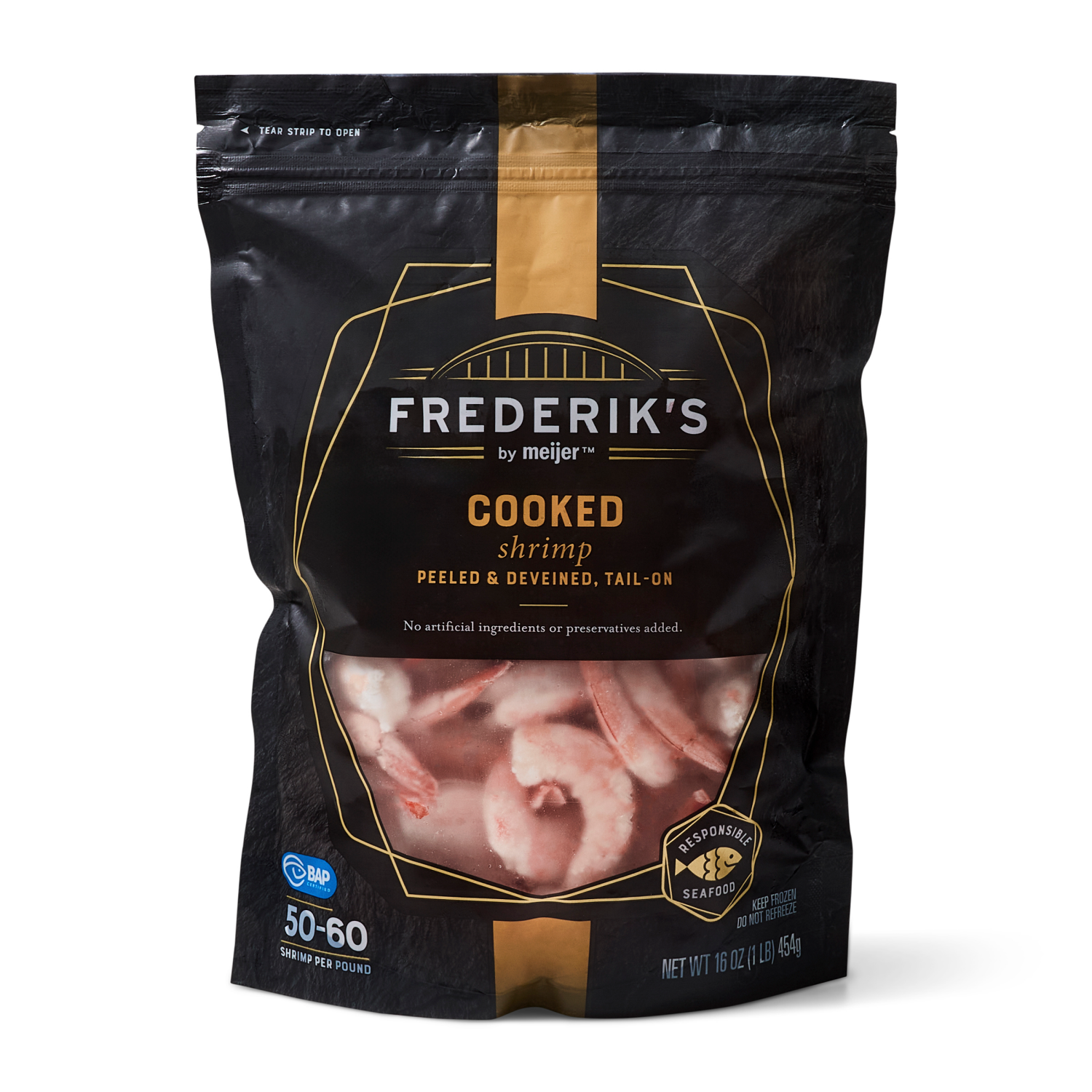slide 1 of 3, Frederik's by Meijer 50/60 Cooked Shrimp, 16 oz, 16 oz
