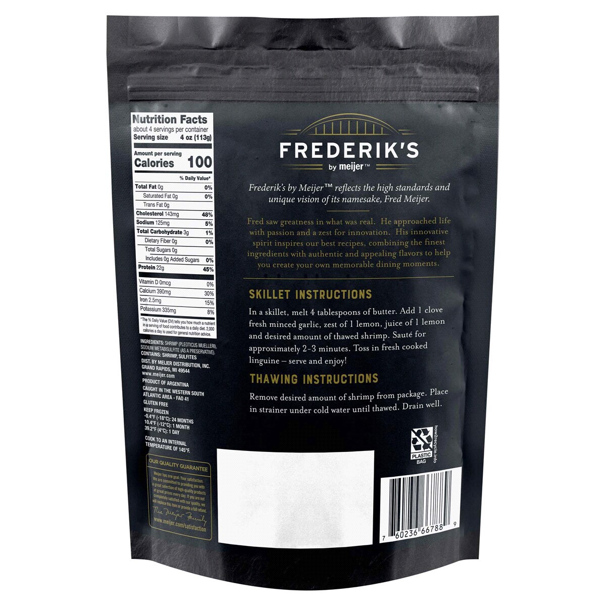 slide 2 of 2, FREDERIKS BY MEIJER Meijer Patagonian Red Peeled & Deveined Shrimp 21/40 Frozen 16 oz, 16 oz