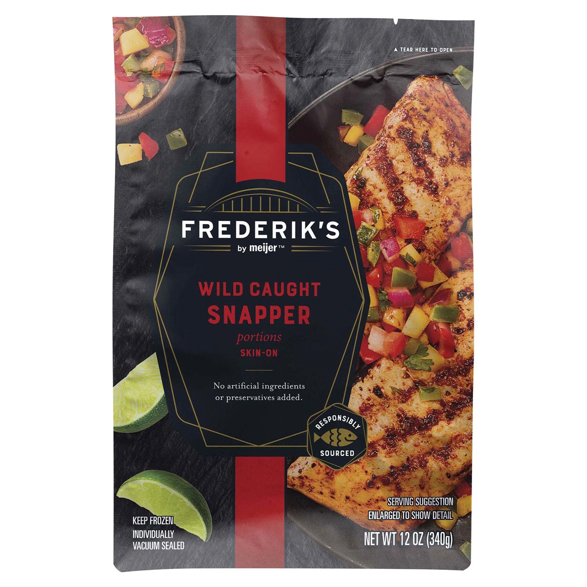 slide 1 of 13, Frederiks by Meijer Wild Caught Snapper Portions, 12 oz