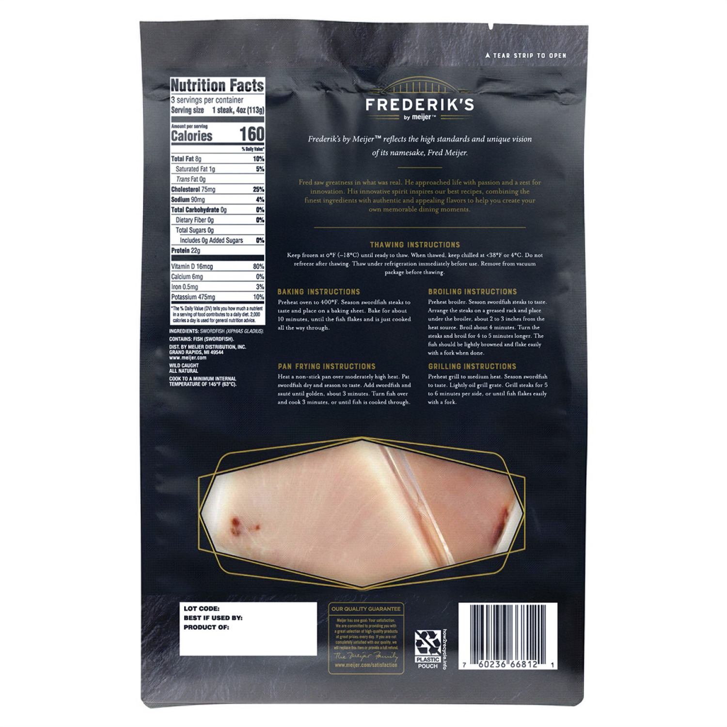 slide 2 of 2, Frederiks by Meijer Wild Caught Swordfish Steaks, 12 oz, 12 oz