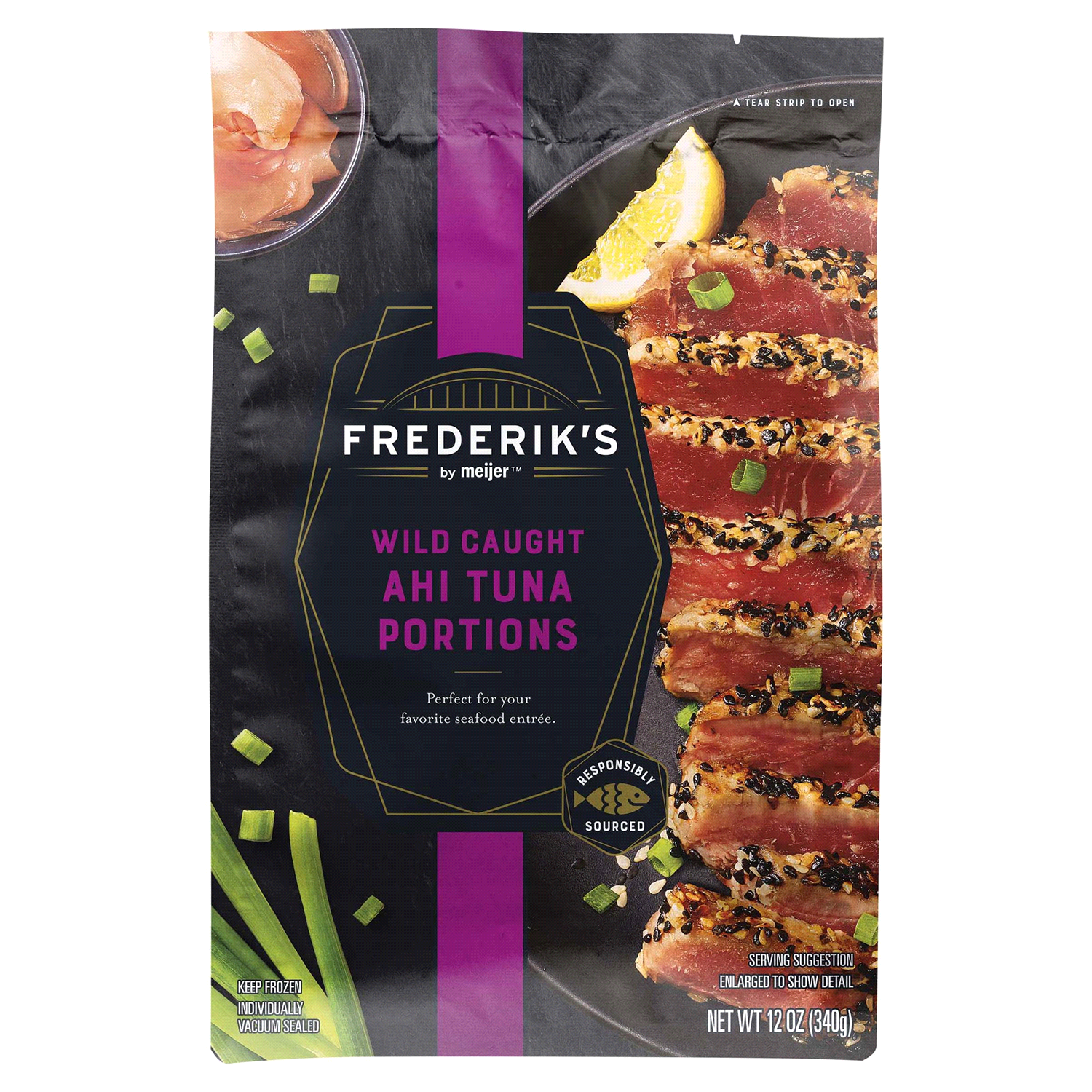slide 1 of 2, FREDERIKS BY MEIJER Frederik's by Meijer Wild Caught Ahi Tuna Portions, 12 oz, 12 oz