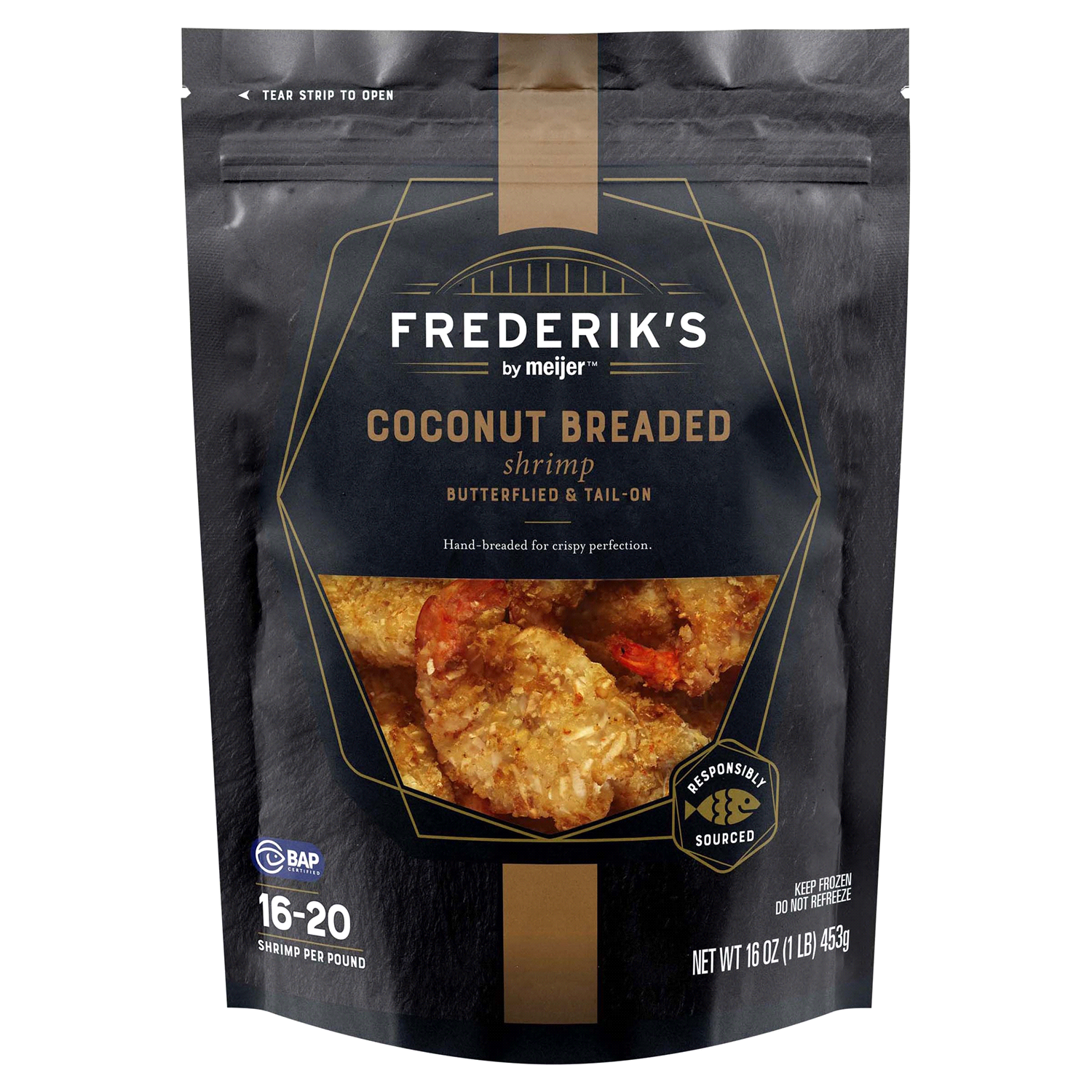 slide 1 of 2, FREDERIKS BY MEIJER Frederik's by Meijer Coconut Breaded Shrimp, 16 oz, 16 oz