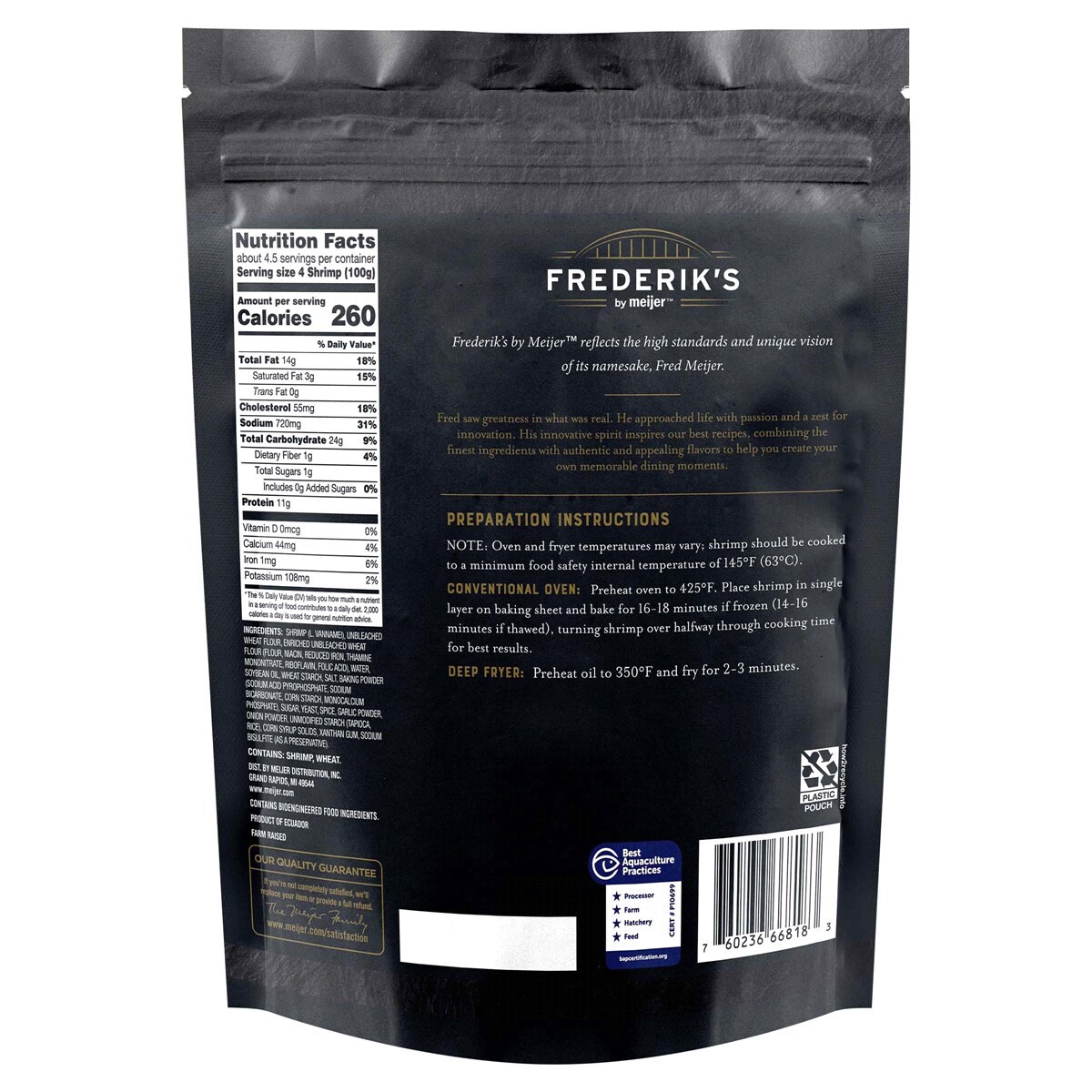 slide 2 of 2, FREDERIKS BY MEIJER Frederik's by Meijer Panko Breaded Shrimp, 16 oz, 16 oz