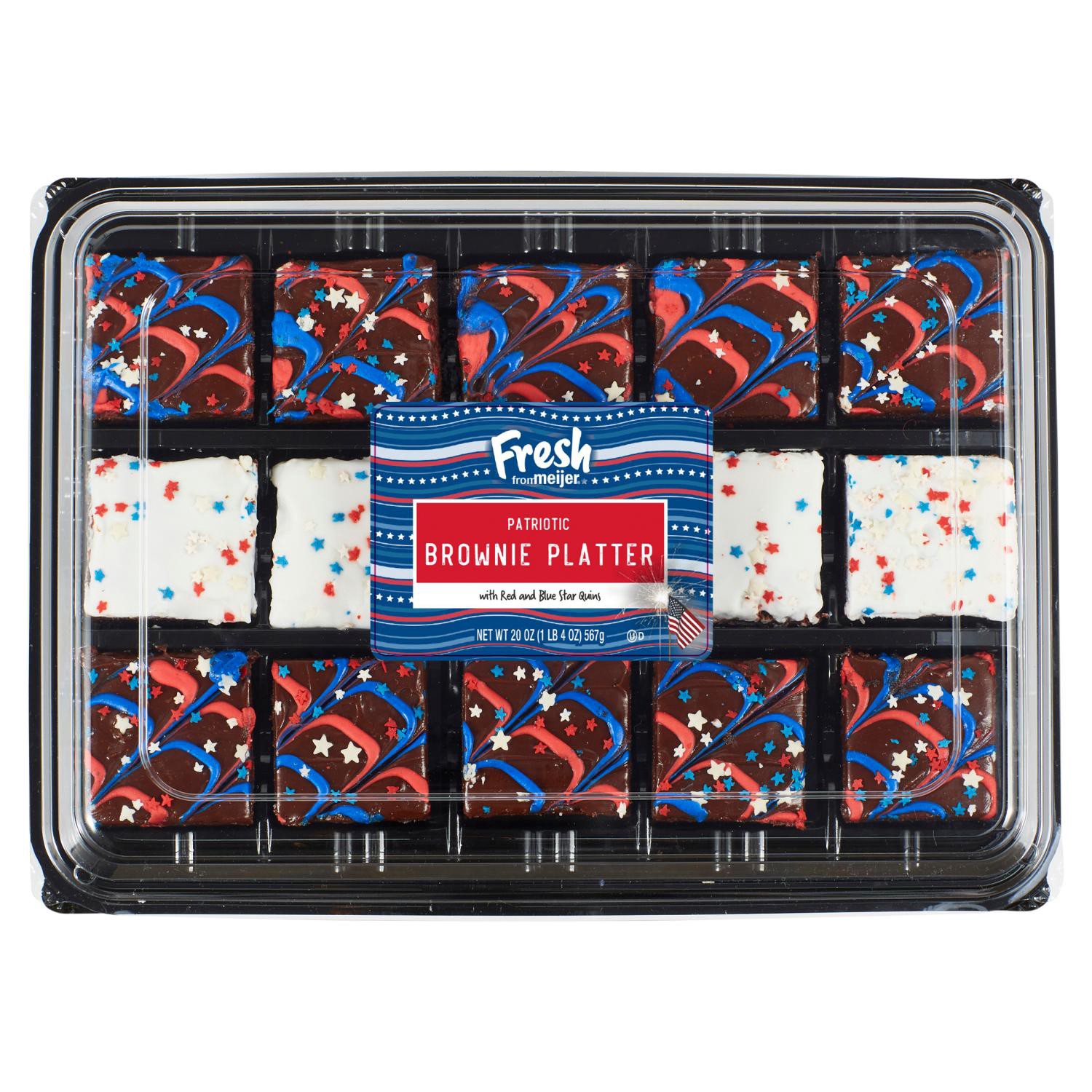 slide 1 of 2, Fresh From Meijer Patriotic Fudge Brownies, 15 Count, 15 ct