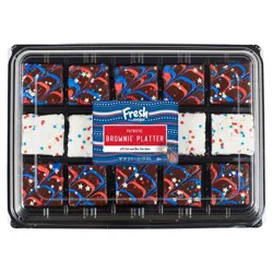 Fresh From Meijer Patriotic Fudge Brownies, 15 Count