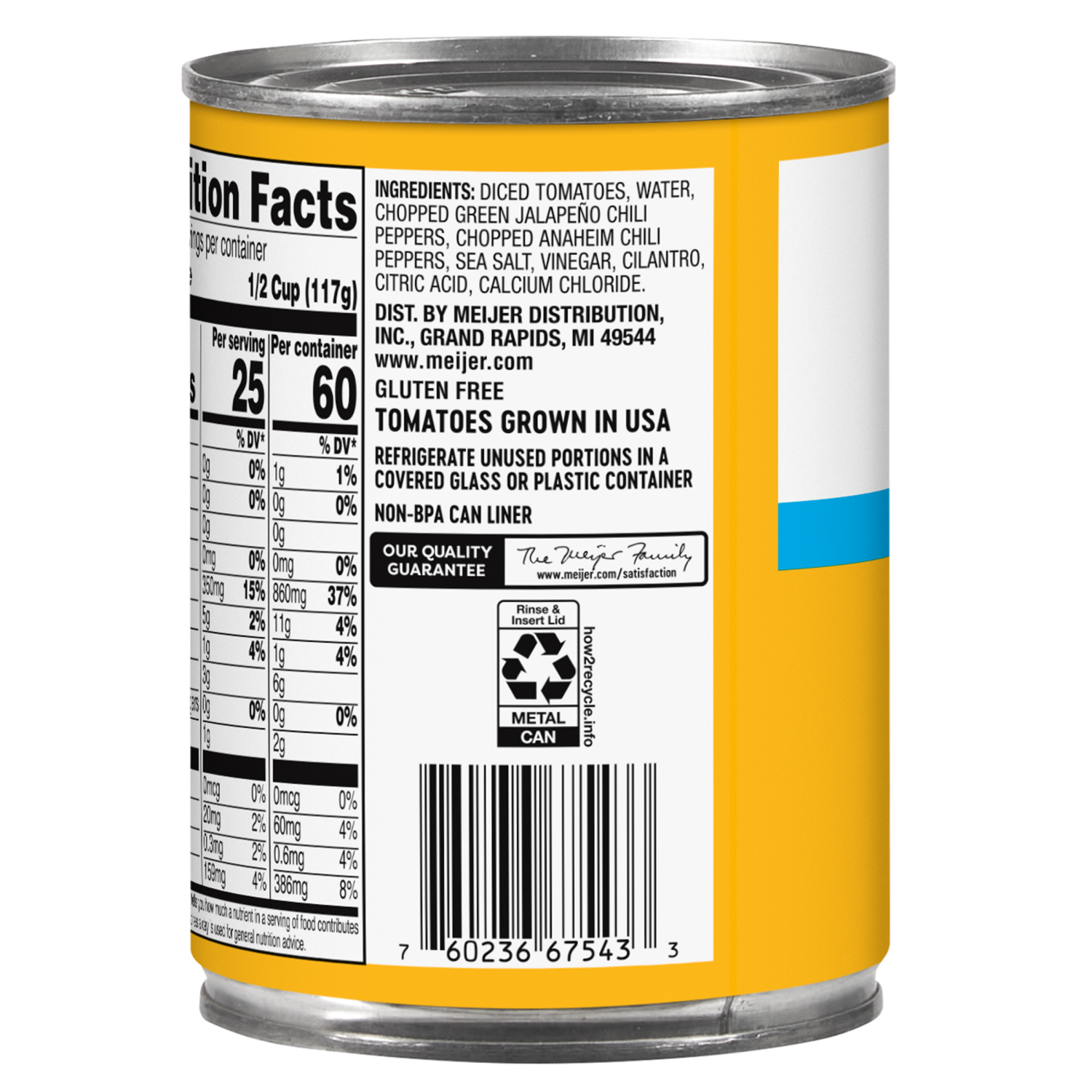 slide 2 of 3, Meijer Mild Diced Tomatoes & Green Chilis, 10 oz