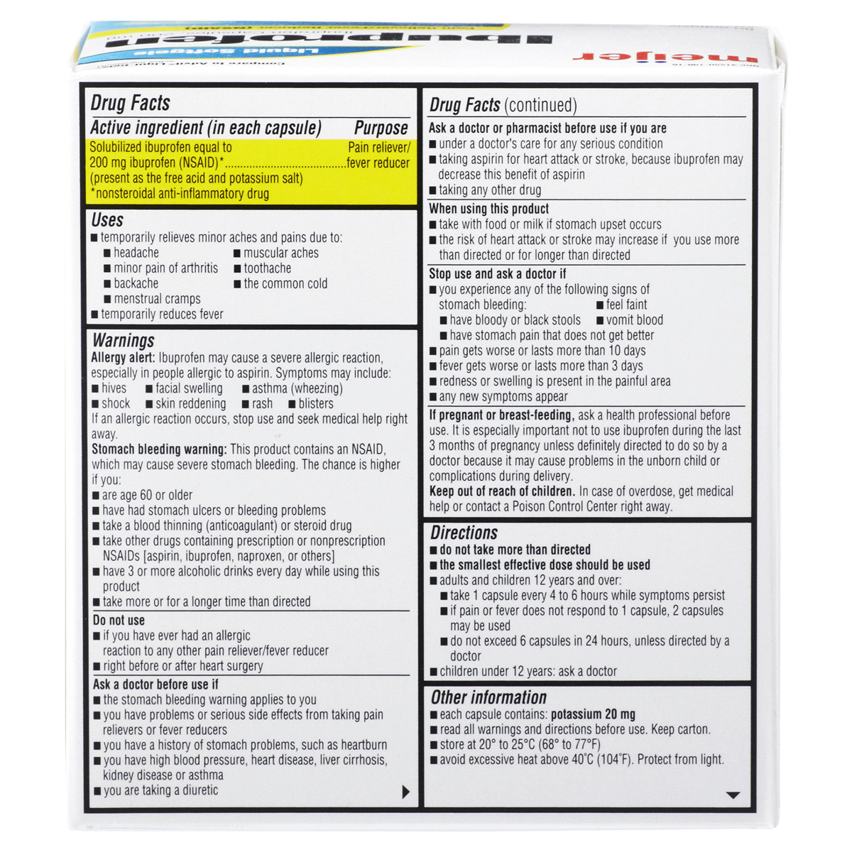 slide 4 of 6, Meijer Ibuprofen Softgels, 2 pk; 80 ct