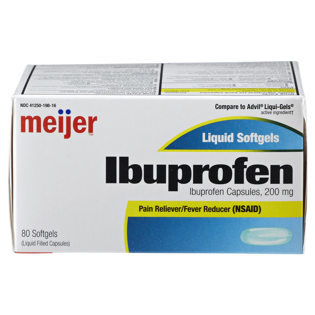 slide 5 of 6, Meijer Ibuprofen 200MG SoftgelPacks, 2 pk; 80 ct