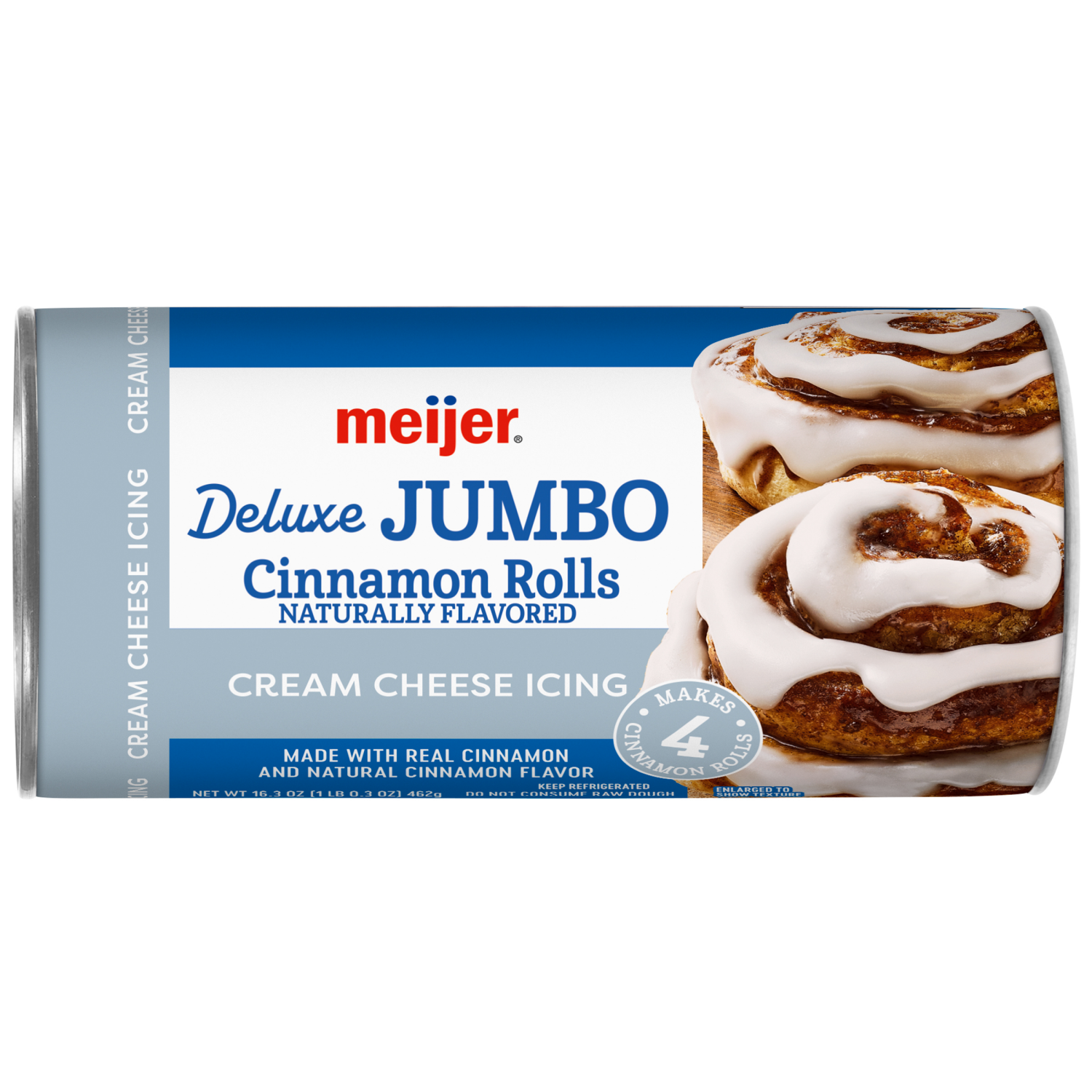 slide 1 of 4, Meijer Deluxe Cinnamon Roll Cream Cheese, 4 ct
