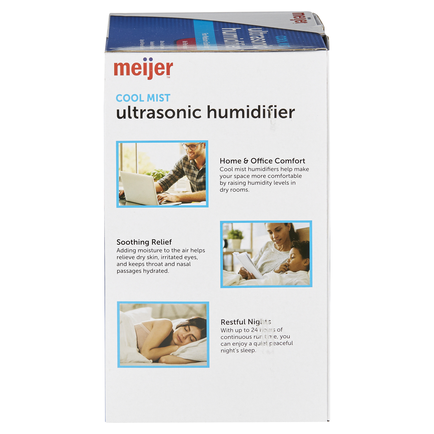 slide 3 of 5, Meijer Ultrasonic Humidifier, 1 ct