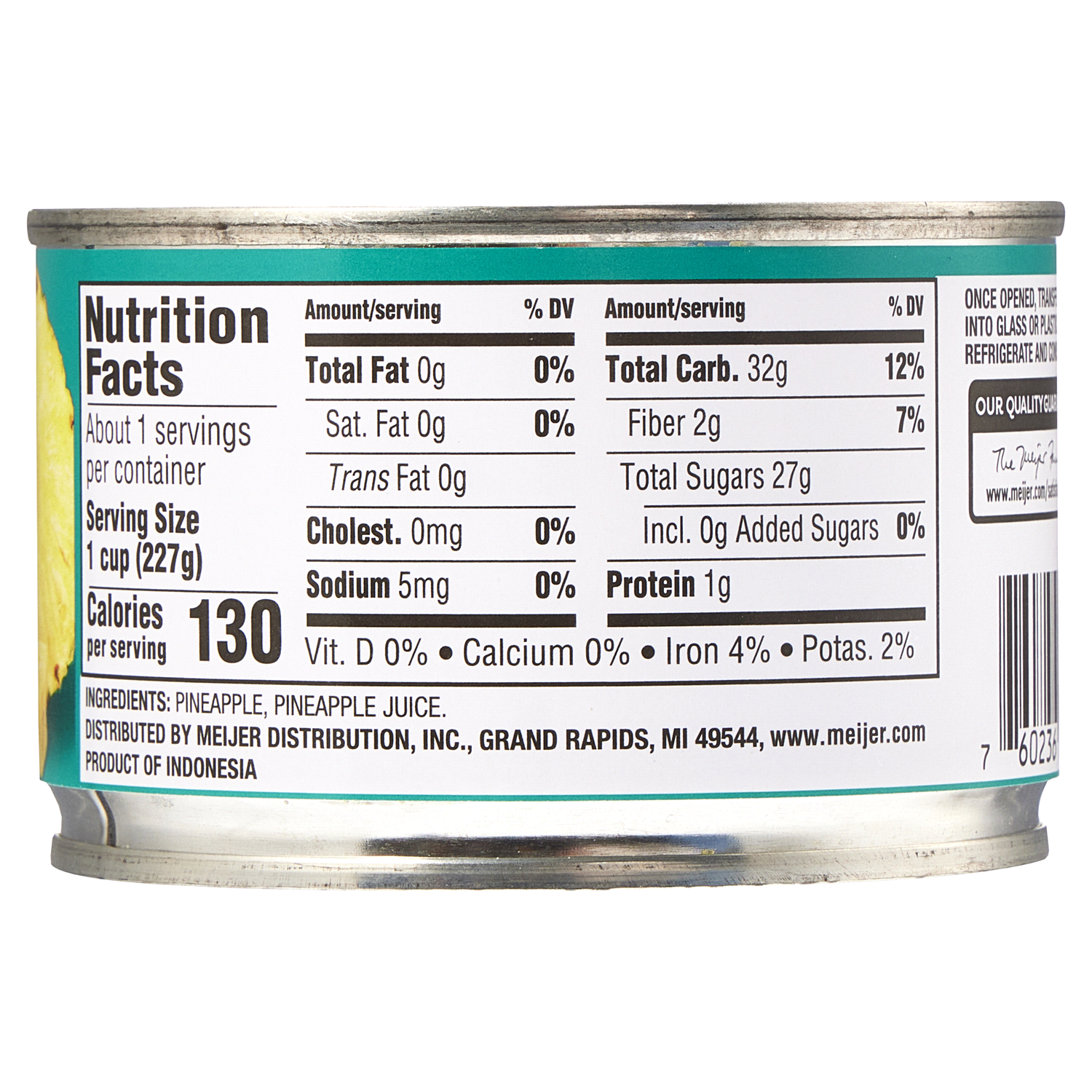 slide 2 of 2, Meijer Pineapple Chunks - 8 oz, 8 oz