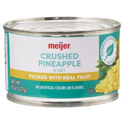 MEIJER PINEAPPLE CRUSHED JUICE 8 OZ