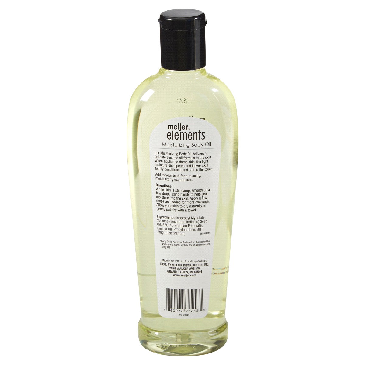 slide 2 of 2, Meijer Moisturizing Body Oil, 16 oz