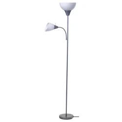 Room & Retreat Floor Lamp W/Reading Lght Slvr 71"