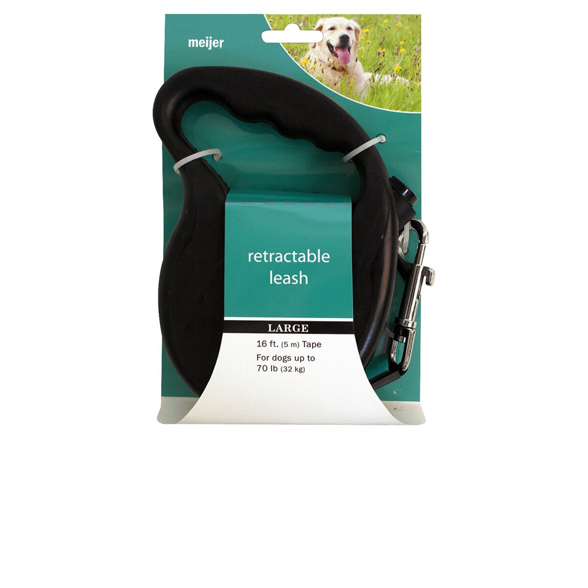 slide 1 of 1, Meijer Large Retractable Leash, Assortment, 16 ft