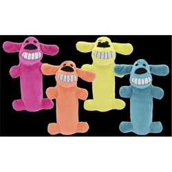 Meijer Mini Loofa Squeaking Dog Toy, Assorted Colors, 6"