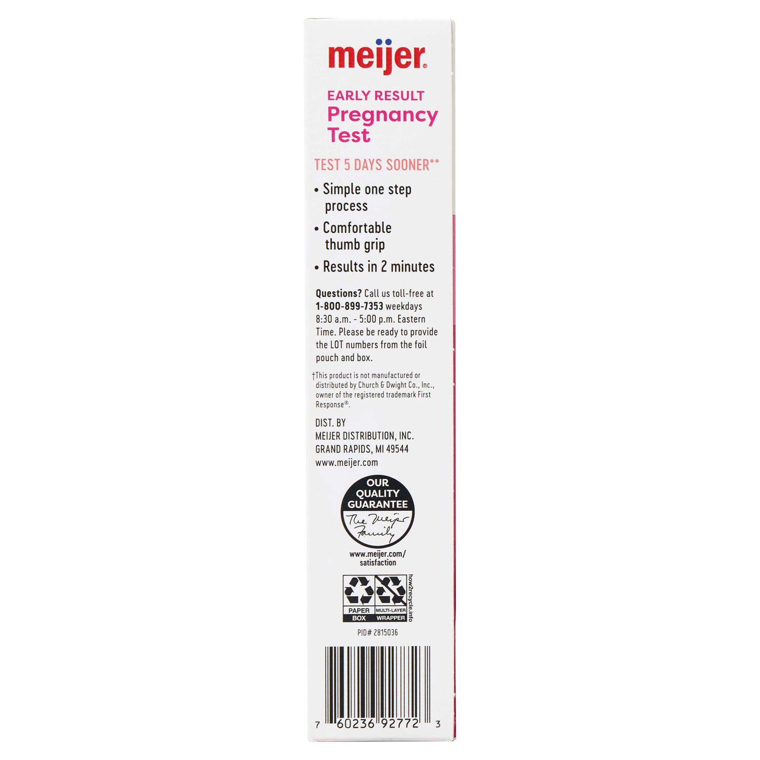 slide 3 of 4, Meijer Early Results Pregnancy Test, 3 ct