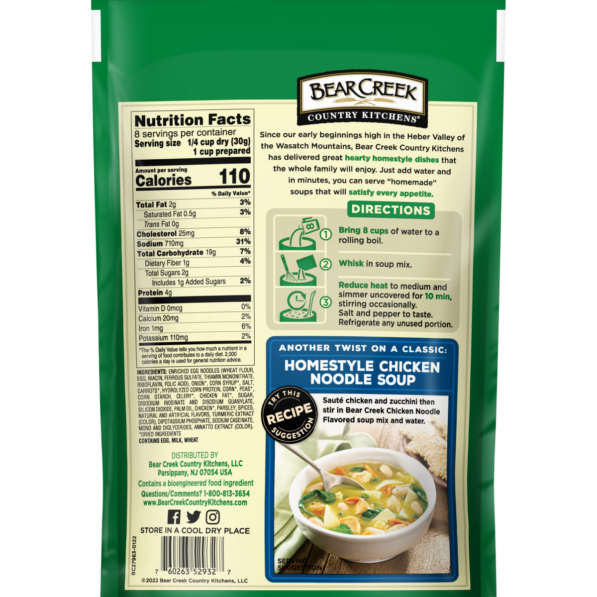 slide 2 of 2, Bear Creek Country Kitchens Chicken Noodle Soup Mix, 8.4 oz, 8.4 oz