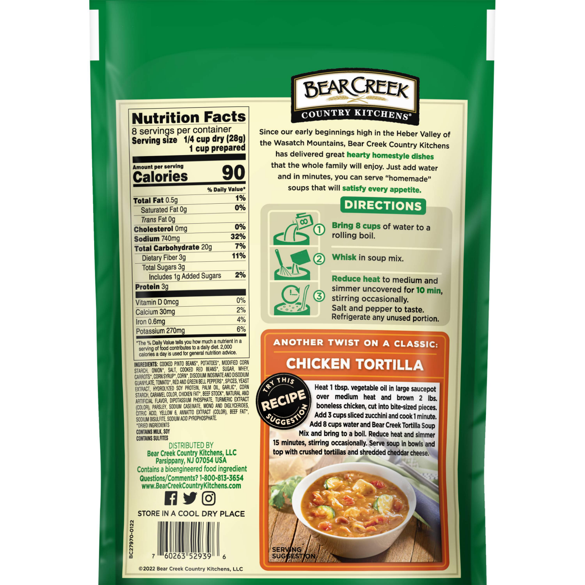 slide 2 of 2, Bear Creek Country Kitchens Tortilla Soup Mix, 7.9 oz, 7.9 oz