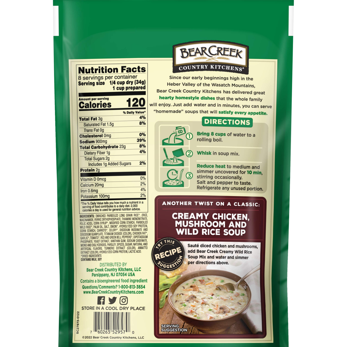 slide 2 of 2, Bear Creek Country Kitchens Wild Rice Soup Mix, 9.6 oz, 9.6 oz