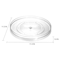 slide 11 of 17, InterDesign Linus Lazy Susan Turntable - Clear (Medium), 11 in