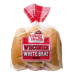 Artisan Hearth Brat White Buns 6 ea