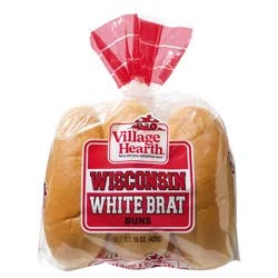 Artisan Hearth Brat White Buns 6 ea