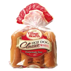 Village Hearth Classic White Hot Dog Buns