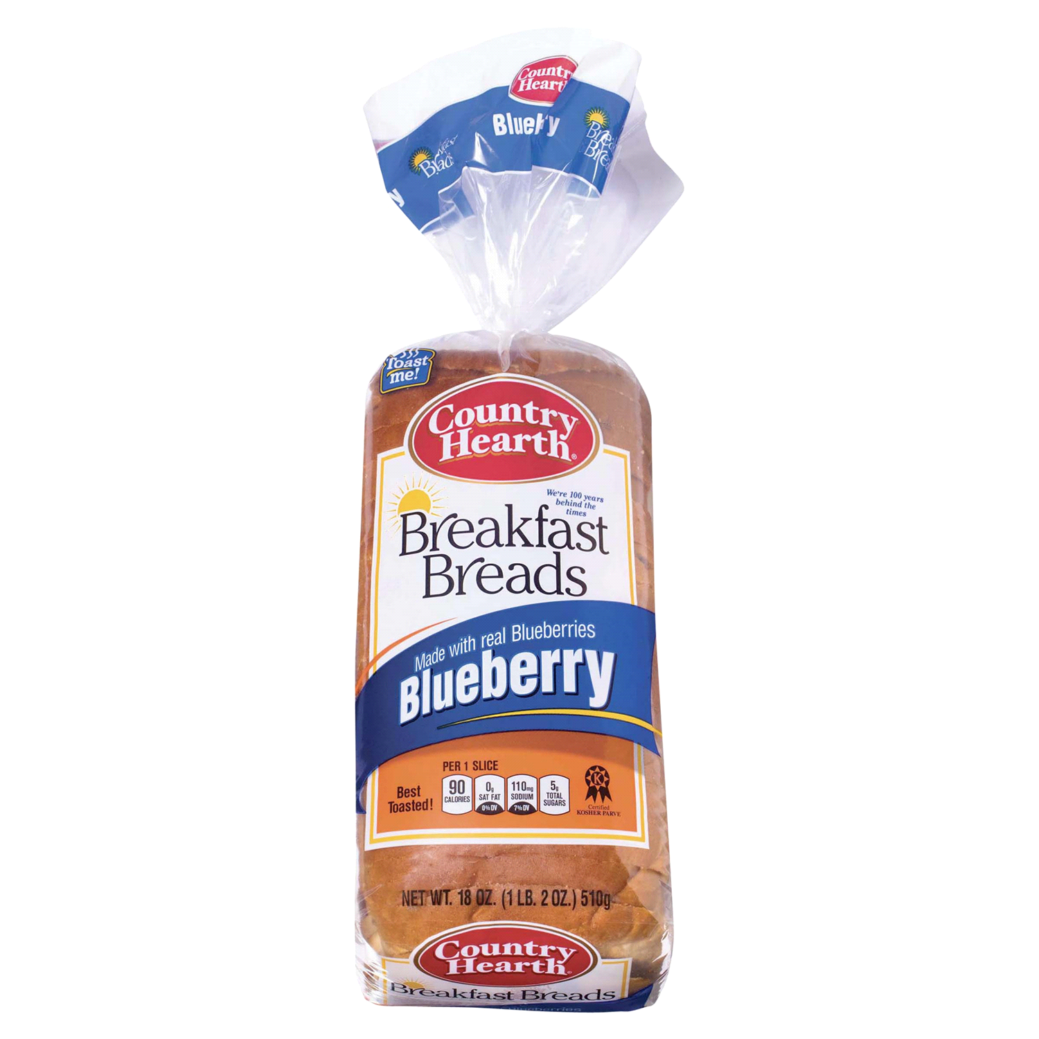slide 1 of 3, Country Hearth Breakfast Blueberry Bread 18 oz, 18 oz