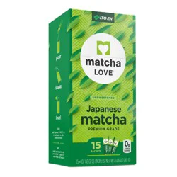 Matcha Love Japanese Matcha Unsweetened Green Tea Single Serve Packets - 15 ct
