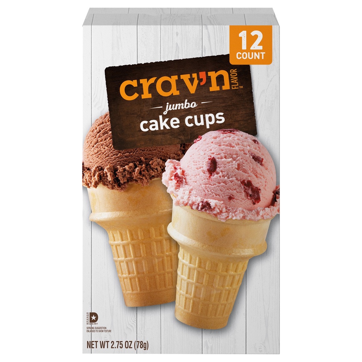 slide 3 of 4, Crav'n Flavor Cake Cups Jumbo 12 ea, 12 ct